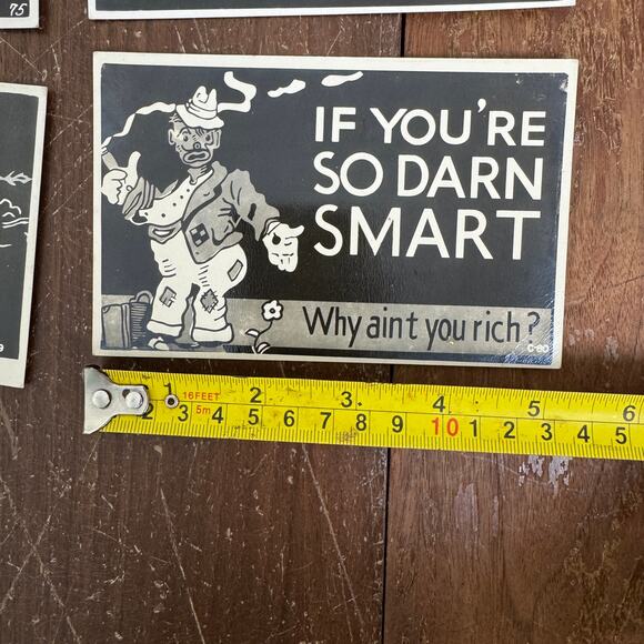 Set of SIX Vintage Funny Offensive‎ Crude Black & White Postcards on Kodak Paper - Picture 3 of 4